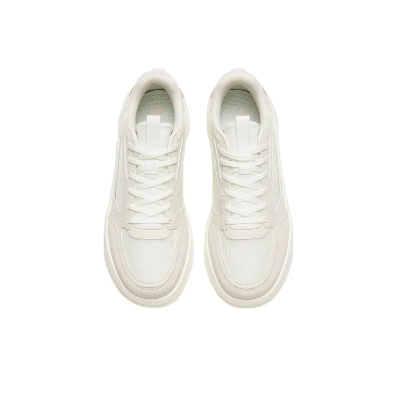 Anta Rubber Bullet Slip Resistant, Abrasion Resistant, Lightweight Low Top Skateboard Shoes Men's White Gray Brown-2