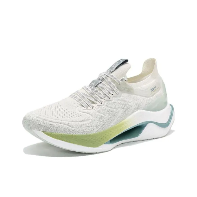 XTEP Shadow Engine Pro Dynamic Foam Anti Slip And Wear Resistant Breathable Low Top Running Shoes Gray Cyan-1