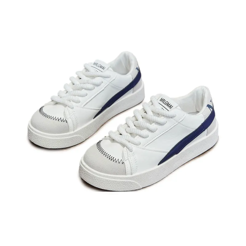 Medd Small White Shoes Lightweight Low-Top Skateboard Shoes Women's White-1