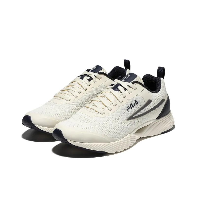FILA RGB Flex 2 Anti Slip Wear Resistant Low Top Casual Running Shoes Unisex White Black Korean Style-2