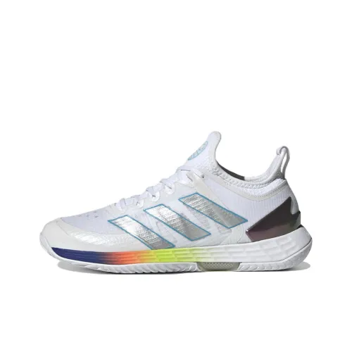 Adidas Adizero Ubersonic 4 Cloud White Silver Metallic Bright Cyan Women's