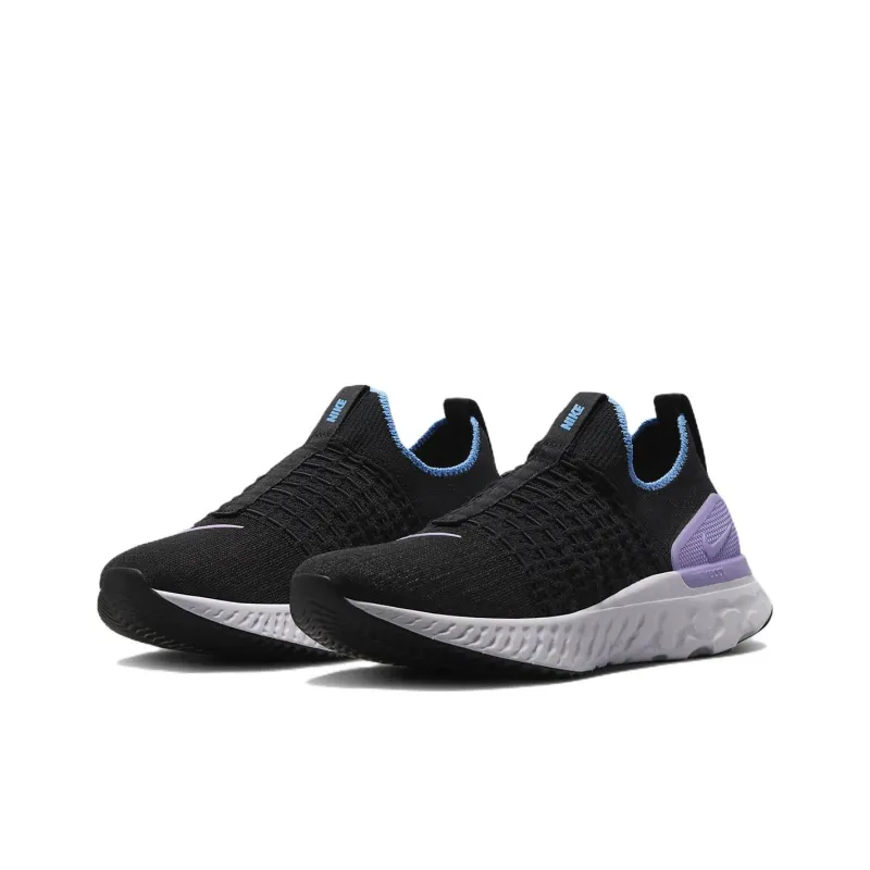 Nike React Phantom Run Flyknit 2 Black Barely Grape University Blue Women's-2