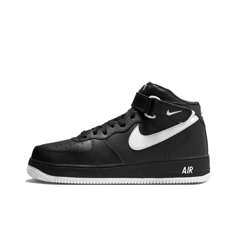 Nike Air Force 1 Mid '07 Black White Sole-0