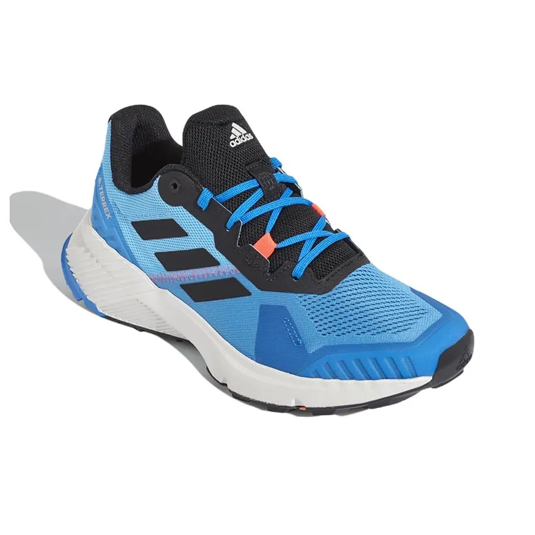 Adidas Terrex Soulstride Wear-resistant And Lightweight Low-Top Running Shoes Men's Blue White-2