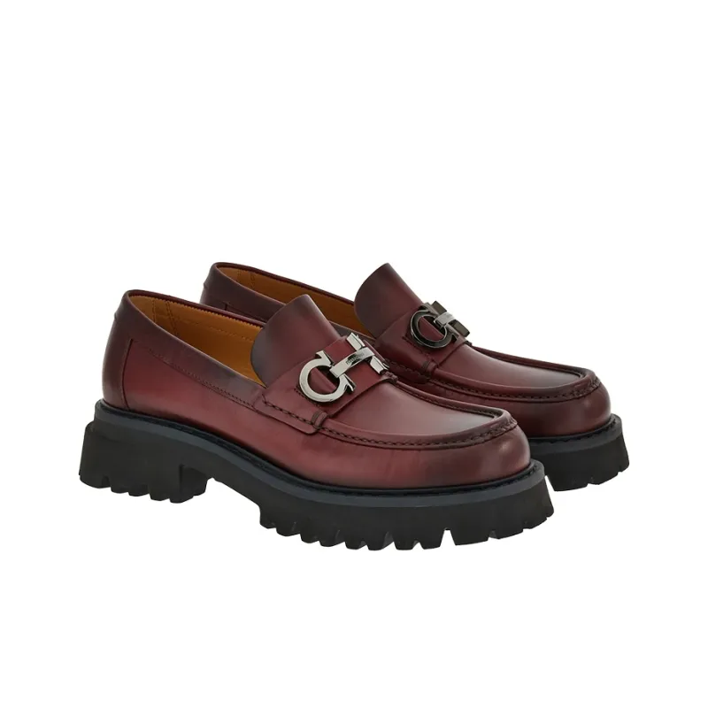 FERRAGAMO GANCINI Loafers Men's Purple-1