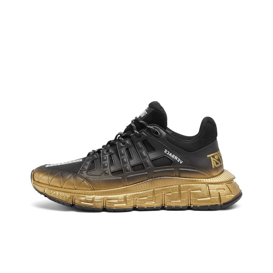 VERSACE Trigreca Sneaker Black Gold - POIZON