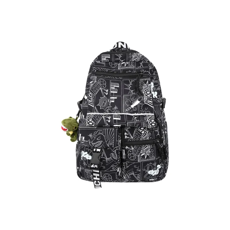 Travel Nylon Backpack Regular Unisex Multicolor-0