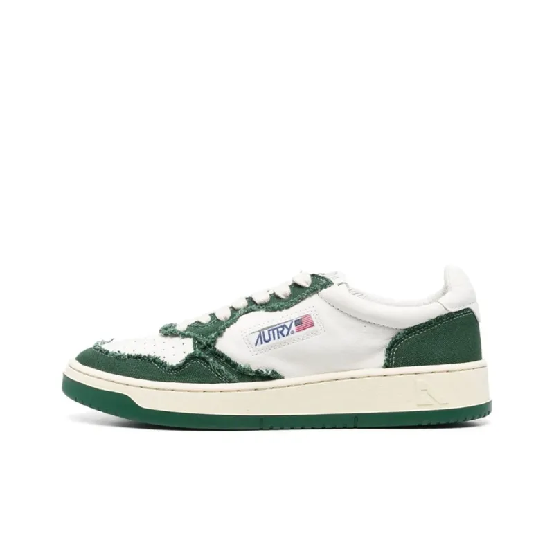 AUTRY Medalist Canvas Panelled 'White Green'-0