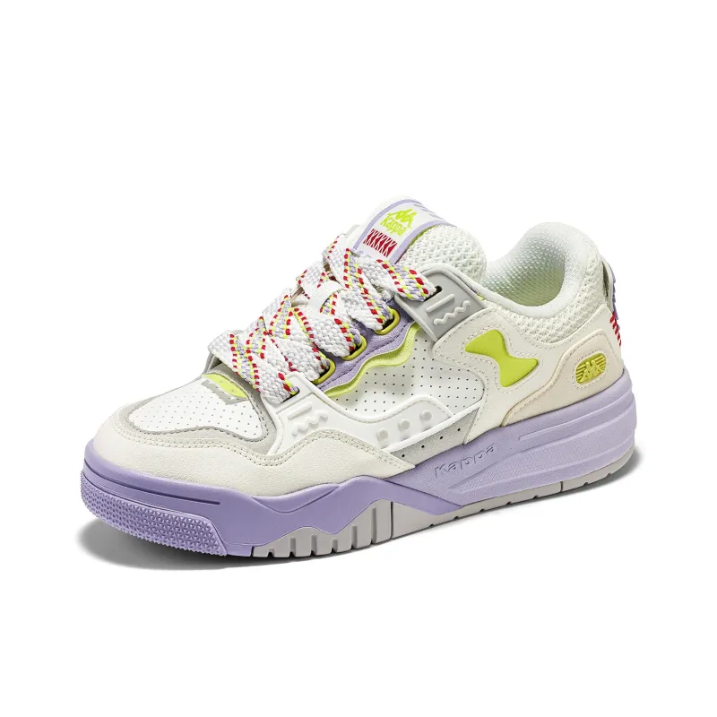 Kappa Wear Resistant Slip Resistant Skateboard Shoes Women's Light Gray-2