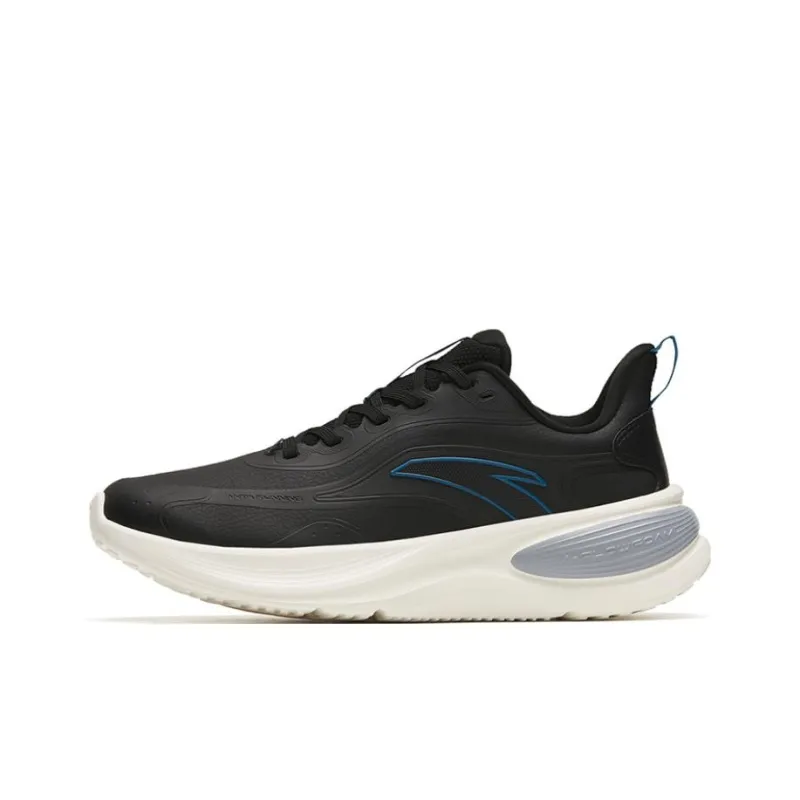 Anta Cloud Journey Cushioning, Slip Resistant, And Abrasion Resistant Low Top Running Shoes Men's Black-0