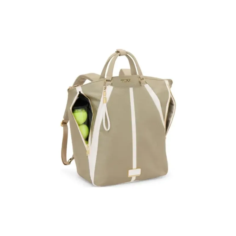 TUMI Nylon Backpack Unisex Ecru & Brown Umber-3