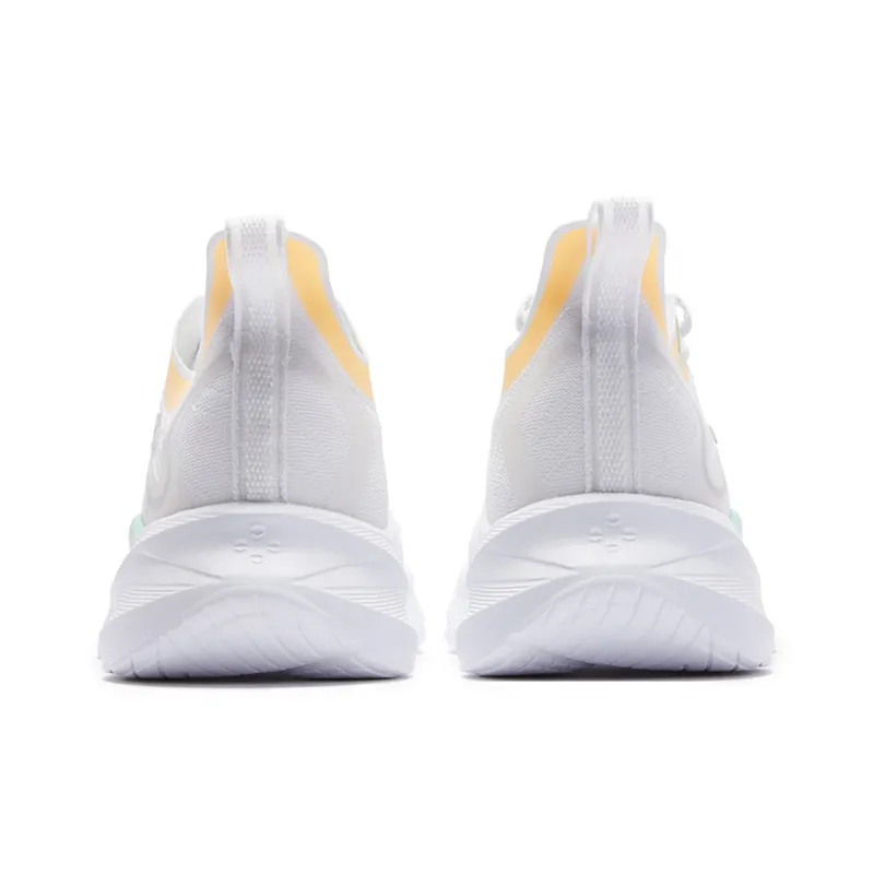QIAODAN Light Speed 3.0PLUS Cushioning Slip Resistant Low Top Casual Running Shoes Men's White Green-3