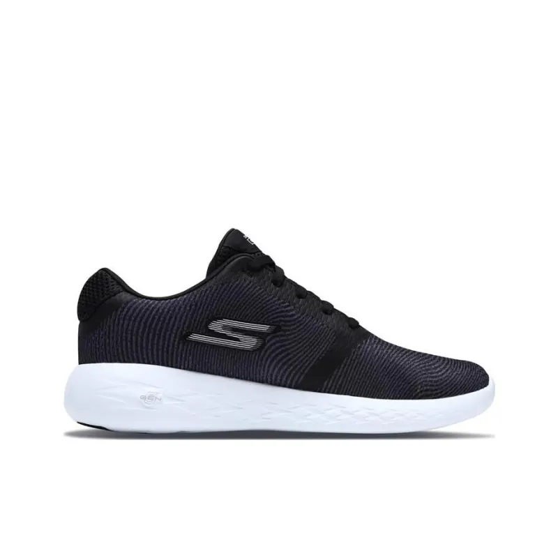 Skechers GO RUN 600 Cushioned Slip-Resistant Low-Top Running Shoes Black White-1