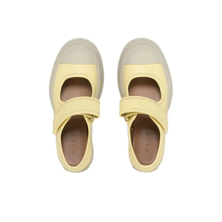 MARNI Pablo Platform Mary Jane Shoes Women's Yellow-4