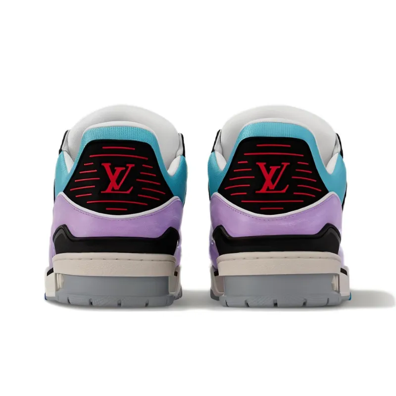 LOUIS VUITTON Trainer Low Top Skateboard Shoes Unisex Blue Purple-4