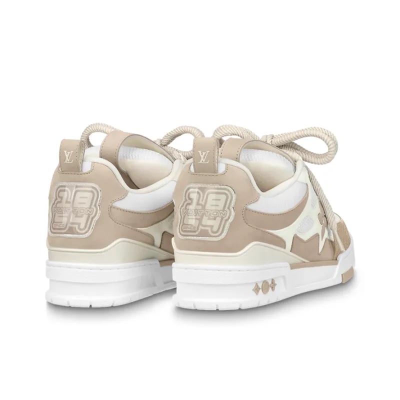 LOUIS VUITTON LV Skate Sneaker Beige White - POIZON LOUIS VUITTON LV Skate Sneaker Beige White - POIZON