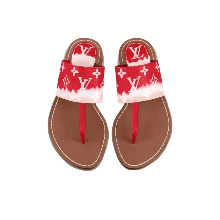 LOUIS VUITTON Palma Slides 'Red Monogram' Women's-3