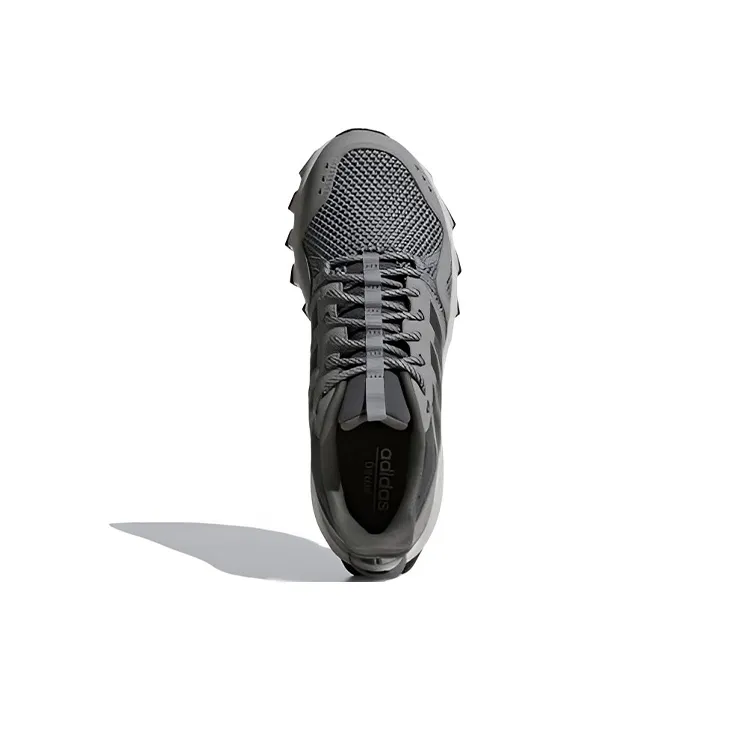 Adidas Rockadia Trail Anti-Slip And Wear-Resistant Breathable Low-Top Running Shoes Men's Gray-4