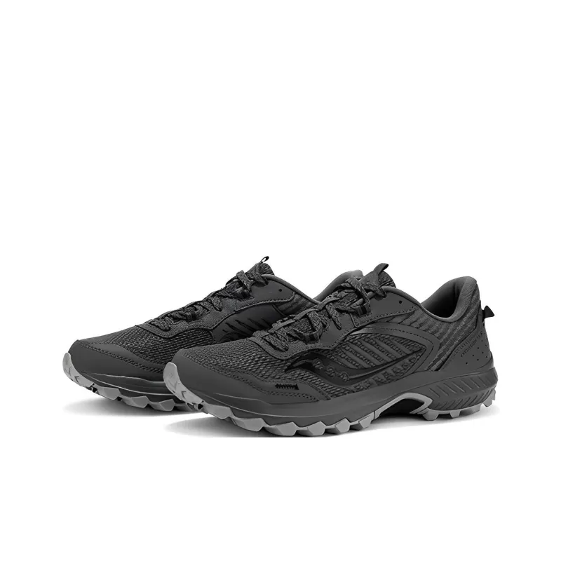 Saucony Excurison Hiking 15 TR Non-slip Wear-resistant Shock Absorption Low-Top Running Shoes Gray Black-2