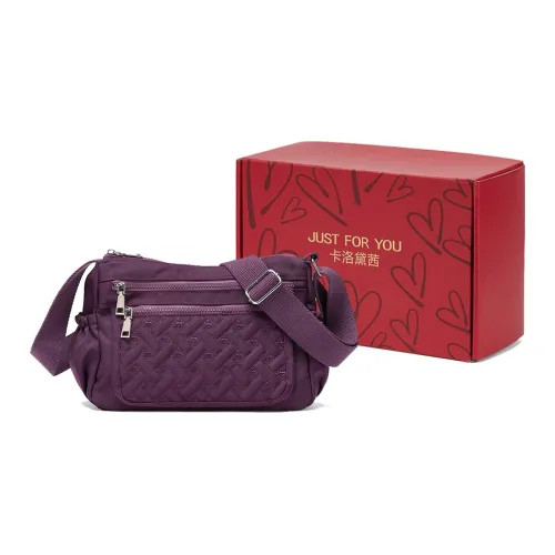 CORALDAISY Fabric Crossbody Handbag, Shoulder Bag Women's Dark Purple