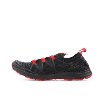 SALOMON Crossamphibian Hiking / Trekking Shoes Men Low-Top Black/Red