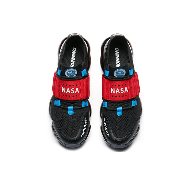 Anta SEEED Zero Bound Cushioned Slip-Resistant Abrasion-Resistant Breathable Low-Top Running Shoes Men's Black Red-3