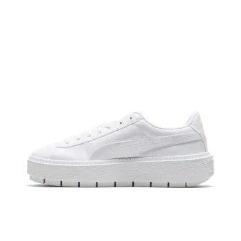 PUMA Basket Platform Retro Low Tops Casual Skateboarding Shoes Unisex White Women's
