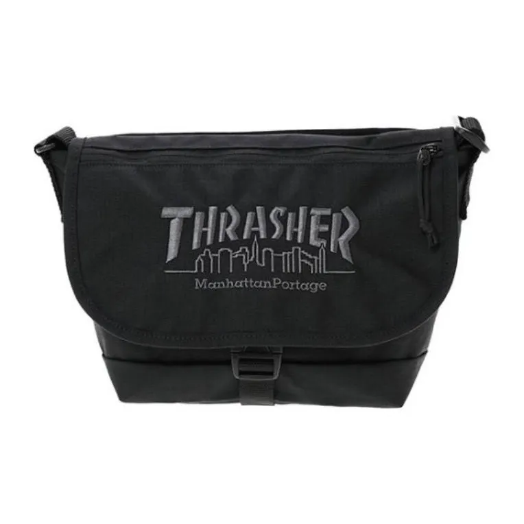 Manhattan Portage Nylon Messenger Bag Shoulder Bag Small Size Men's Black-0