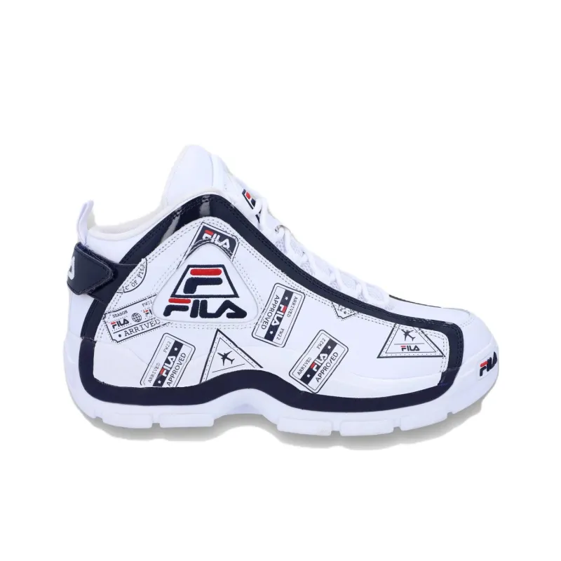 FILA Grant Hill 2 Durable Cushioning Low Top Training Shoes Men's White-1