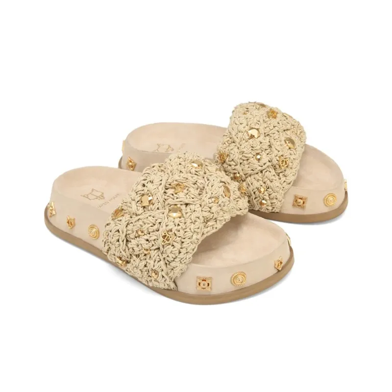 Naked Wolfe Vera Stylish Sandals Women's Beige-1