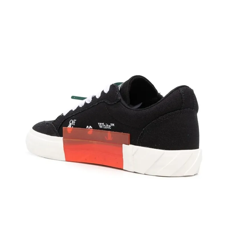 OFF WHITE Vulc Low Canvas Black White Sole Women's-3