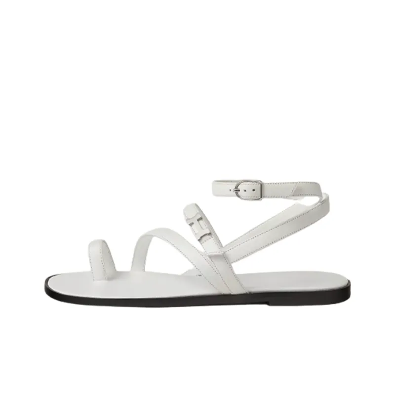 HERMES Harmonie Strap Sandals Women's White-0