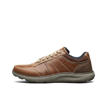 Skechers Go Walk 3 Montego Cushioning Anti-Slip And Wear-Resistant Low-Top Sports Casual Shoes Men's Light Brown