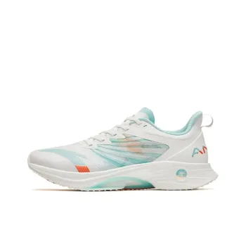 Anta MACH 3.0 Anti Slip Wear Resistant Low Top Long Distance Running Shoes Men's White Blue Orange