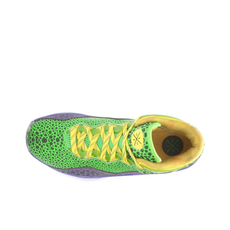 LiNing WOW 3 Way Of Wade 3 All Star Cushioned Slip Resistant Coverage Mid Top Basketball Shoes Men's Green Purple-4