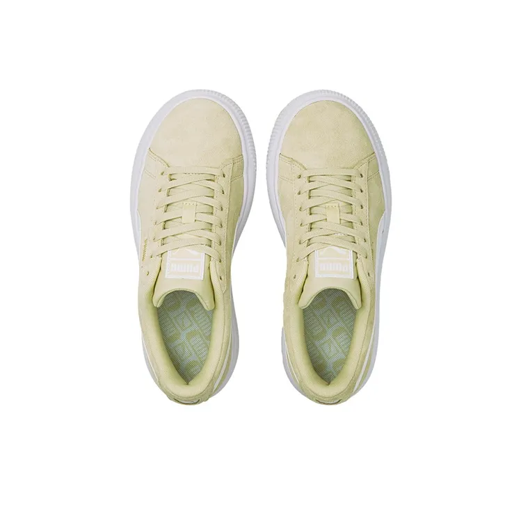 PUMA Suede Mayu Thick Sole Minimalistic Casual Skateboarding Shoes Khaki Women's-2