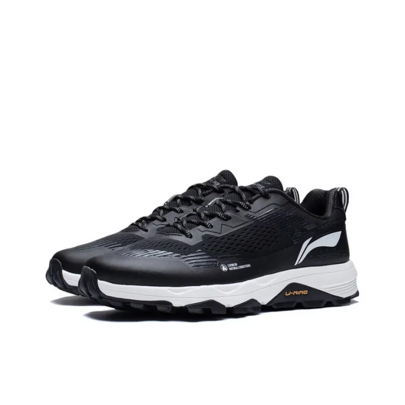 LiNing Gundam Abrasion Resistant Breathable Low Top Casual Running Shoes Men's Black-2