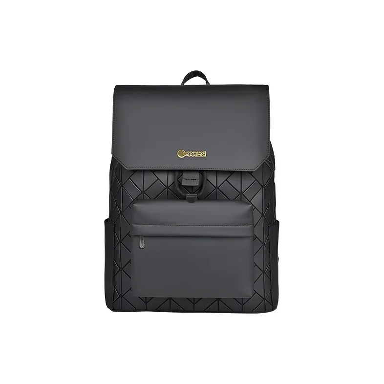 COTECi PU Backpack Regular Unisex Black/Gray/Dazzling Color-0