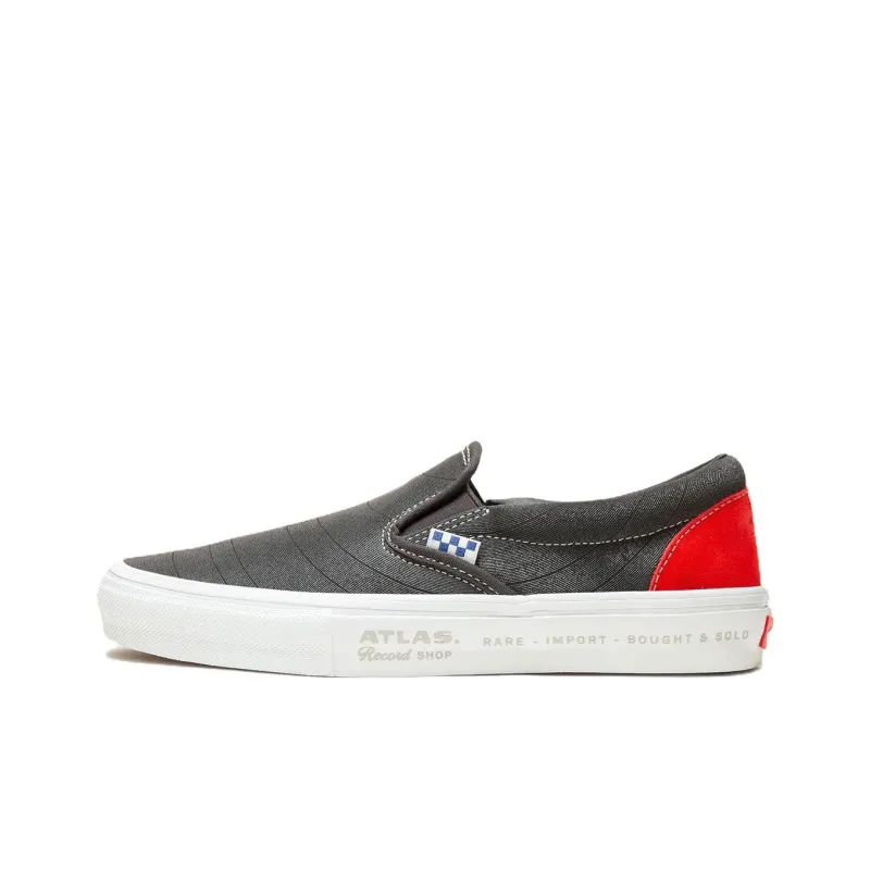 Vans X Atlas Skate Slip On 'Grey Red White'-0