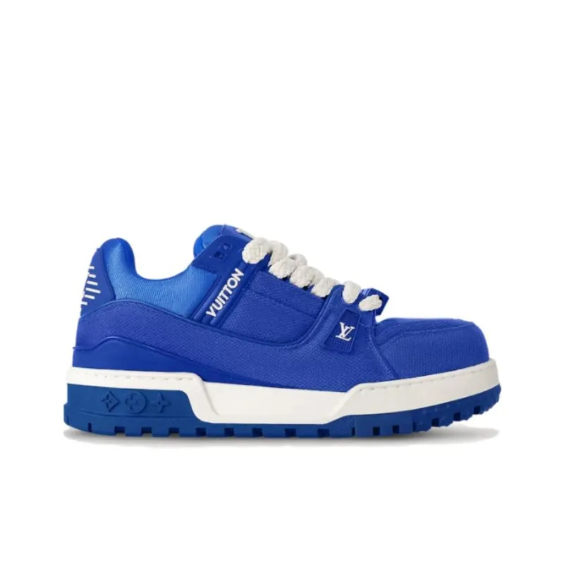 LOUIS VUITTON Trainer Maxi Stylish Skateboarding Shoes Men's Blue-1