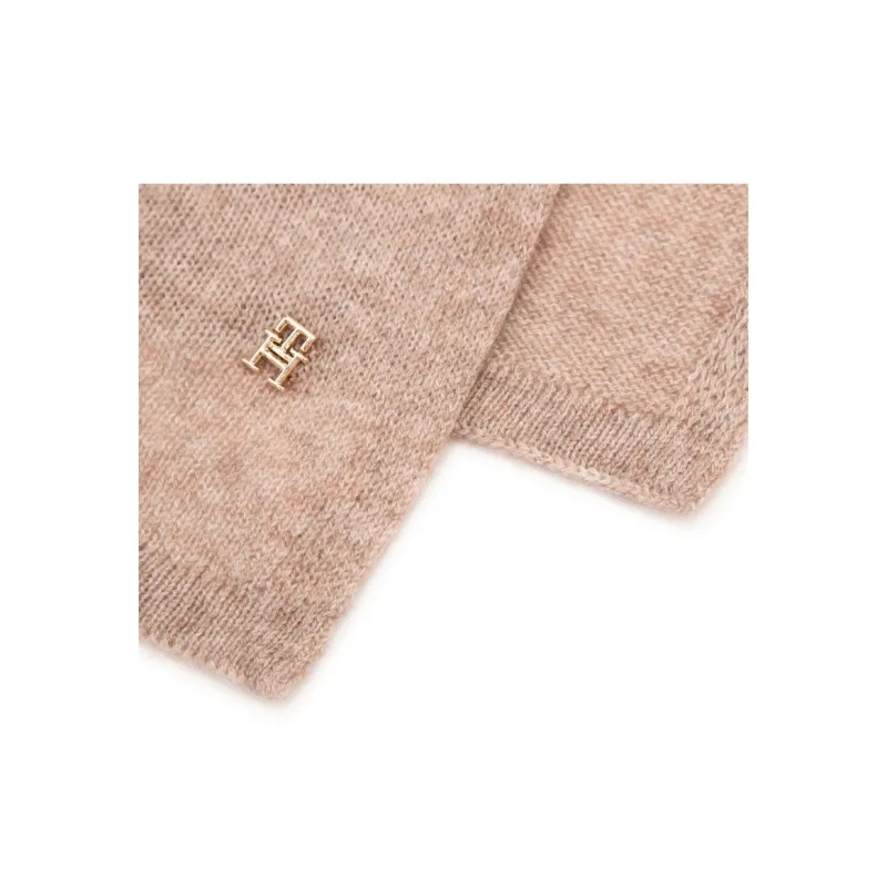 Tommy Hilfiger Sheep Wool Knit Scarves Women's Light Khaki-3