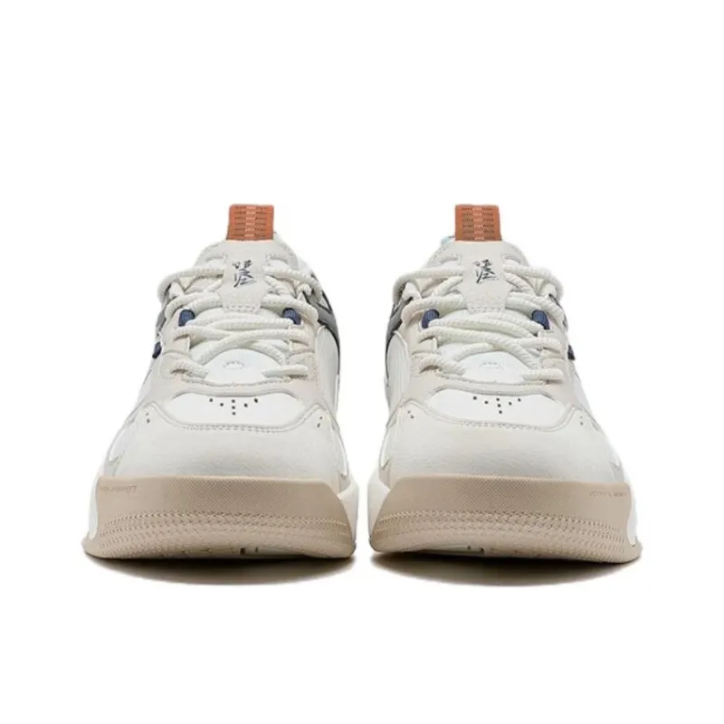 XTEP Liekong 2.0 Anti-Slip Wear-Resistant Low-Top Casual Shoes Men's Milk Tea White-2