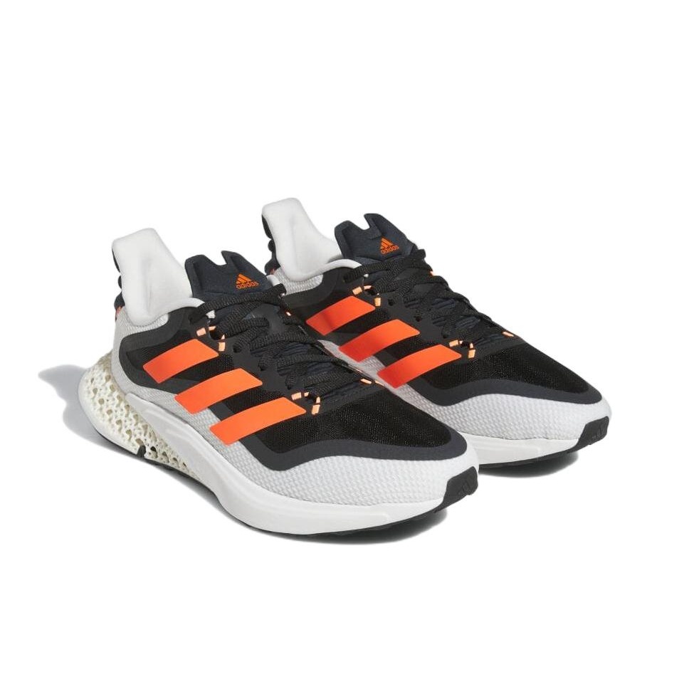 Adidas 4DFWD Pulse 2 Running Shoes White / Black / Orange Sz
