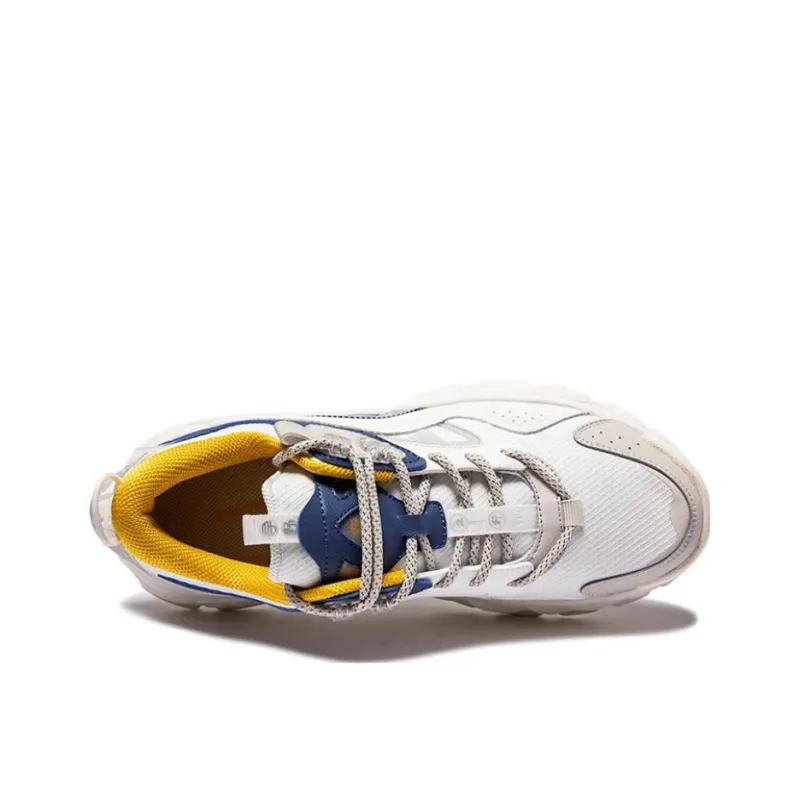 Erke Kunlun Five Elements Cushioning Anti-Slip And Wear-Resistant Low-Top Sports Casual Shoes White Blue-3