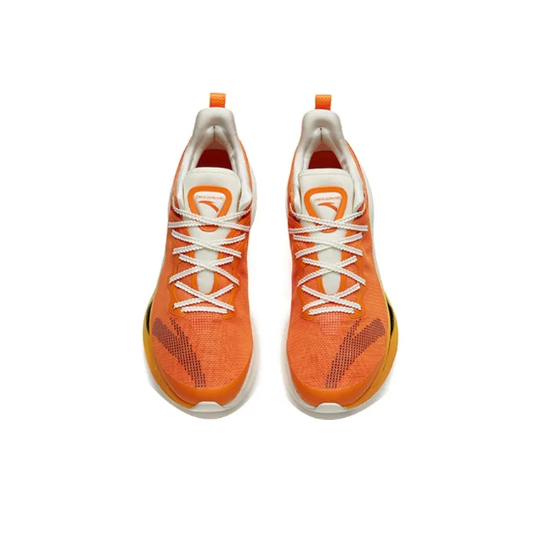 Anta Running Collection Anti Slip Wear Resistant Low Top Running Shoes Men's Sunset Orange-2