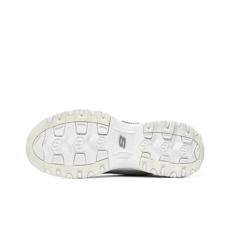 Skechers D'LITES 1.0 Wear resistant And Lightweight Low Top Chunky Sneakers Women's White-5