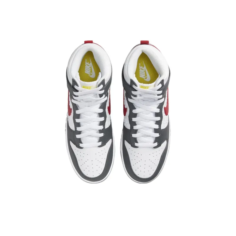Nike Dunk High Embossed Basketball Grey Red-3