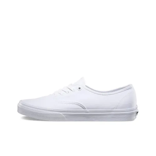 Vans Authentic Wear Resistant Full Coverage Lightweight Cushioning Low Top Canvas Shoes Unisex White