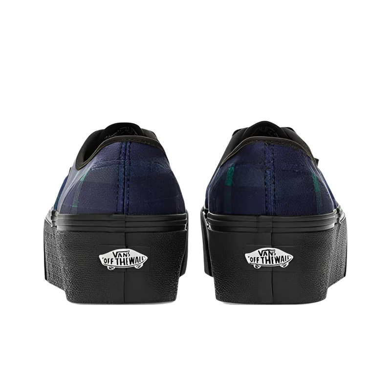 Authentic Vans Stackform 'Velvet Plaid Green Black' Women's-4
