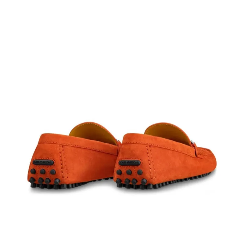 LOUIS VUITTON Porto Vecchio Gommino Loafers Men's Orange-3